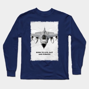 Fighter Jet Born P10 Long Sleeve T-Shirt